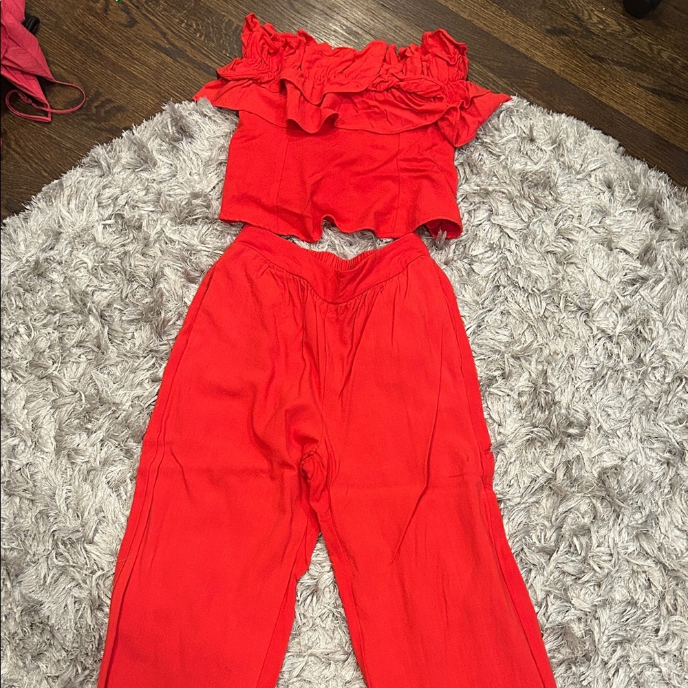 Sienna sky red two piece set